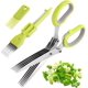 thumbnail image 1 of Tijeras para hierbas MACHAO de acero inoxidable 5 hojas Con cuchillo y peine de limpieza, 1 of 5