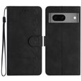 thumbnail image 1 of SaniMore Case for Google Pixel 7 6.3" 2022, [Card Slots + Cash Pocket] Removeable Wrist Strap PU Leather Embossed Butterfly Flip Kickstand Magnetic Clasp Full Body Protective Shell, Black, 1 of 9