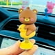 thumbnail image 2 of Car Decoration Car Interior Decoration Ornaments Electric Car Cute Car, Car Interior Center Console Shaking Head Doll, Bear, 2 of 3