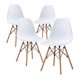 thumbnail image 4 of Silla Minimalista Estilo Moderno 4 piezas Blanco Mirel Minimalista, 4 of 5