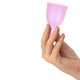 thumbnail image 5 of Copa menstrual de silicona para mujer, copa de limpieza plegable, disco menstrual, reutilizable, portátil, a prueba de fugas, color rosa, juego L 25 ml, 5 of 12