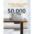 thumbnail image 6 of ZXNYH Electric Standing Desk, 55 x 24 Inches Height Adjustable Table, Ergonomic Home Office Furniture with Splice Board, Light Rusticbrown, 6 of 8
