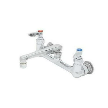 T&S Brass Manual, 8  Mount, 2 Hole Low Arc Laundry Sink Faucet