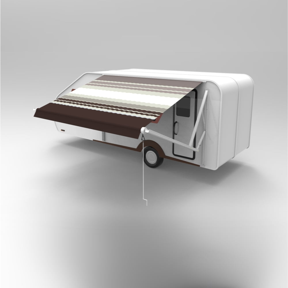 ALEKO Motorized Retractable RV Patio Awning 20 X 8 Feet Brown