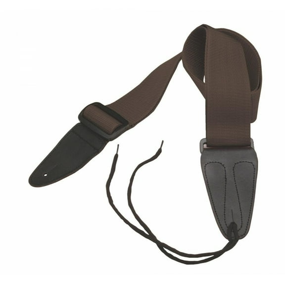 On-Stage GSA10BR Guitar Strap with Leather Ends (Brown)