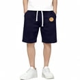thumbnail image 7 of NAISIBABY Boys Active Shorts, Cotton Pull-On Elastic Waist with Pockets Kids Summer Casual Shorts Navy 9T, 7 of 7