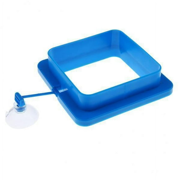 2x Alimentador de Bandeja de Comida con Flotabilidad, Anillo de Alimentación Flotante para Acuario Cuadrado 2 piezas