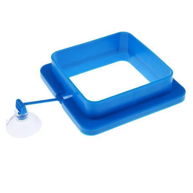 2x Alimentador de Bandeja de Comida con Flotabilidad, Anillo de Alimentación Flotante para Acuario Cuadrado 2 piezas