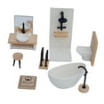 thumbnail image 3 of Juego de Baño para Casa de Muñecas a Escala 1:12, Bañera, Modelo de Inodoro, Juguetes de Imitación para Niños, 3 of 9