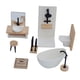 thumbnail image 3 of Juego de baño para casa de muñecas a escala 1:12, juguetes de simulación, escena de vida, bañera blanca, muebles de baño en miniatura, manualidades, 3 of 9
