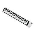 thumbnail image 4 of Teclado enrollable de 49 teclas, instrumento musical de piano, ligero y plegable. blanco, 4 of 9