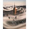 thumbnail image 2 of Getty, Bruce 26x32 Gold Ornate Wood Framed with Double Matting Museum Art Print Titled - Empire Fog, 2 of 4