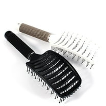 New Anti-static Curved Vent Brush,Flex Vented Detangling Styling Hair Brush for Long Thick Curly Hair, Massage Brush for Women , Curved Vent Hairbrush, Row Massage Comb Brush