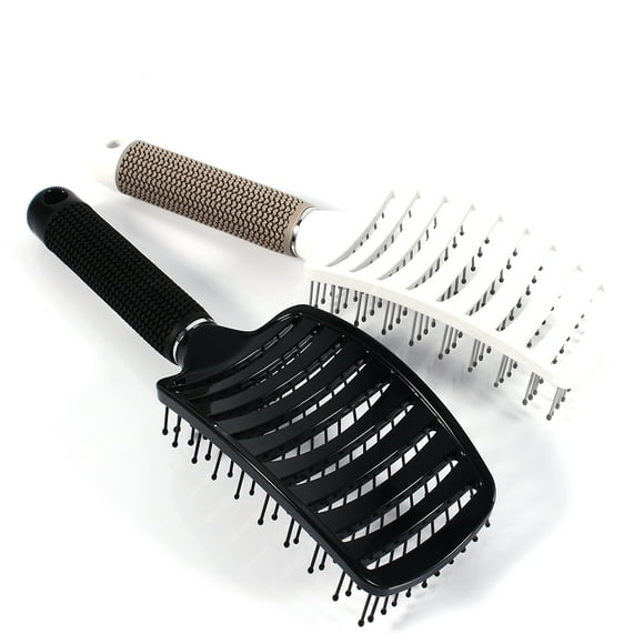 Yosoo New Anti-static Curved Vent Hair Comb Massager Hairbrush Salon Hairdressing Tool    ,Bend Hair Comb Brush, Row Massage Comb Brush