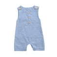 thumbnail image 1 of Gupgi Barboteuse Sans Manches pour Bébé Garçon Fille Combinaison Boutonnée Tenue Rayée, 1 of 10