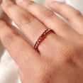 thumbnail image 3 of Natural Pink Tourmaline Eternity Ring, 14K Solid Yellow Gold Ring, Pink Tourmaline Wedding Band, October Birthstone Ring, Infinity Band, 3 of 9