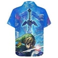 thumbnail image 4 of The Legend of Zelda Mens Hawaiian Shirt Short Sleeve Button Down Shirts Tropical Summer Beach Shirts, 4 of 7