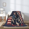 thumbnail image 2 of Gaeub Patriotic Bulldog Art Print Flannel Throw Blanket, Home Fleece Throw Blanket for Couch or Bed,Decorative Blankets,Lightweight Fuzzy Flannel Blanket-40"x30", 2 of 6