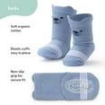thumbnail image 5 of The Peanutshell Organic Baby Socks, Cotton Crew Socks for Boys 3-12 Months, Blue/Gray, 12 Pairs, 5 of 6