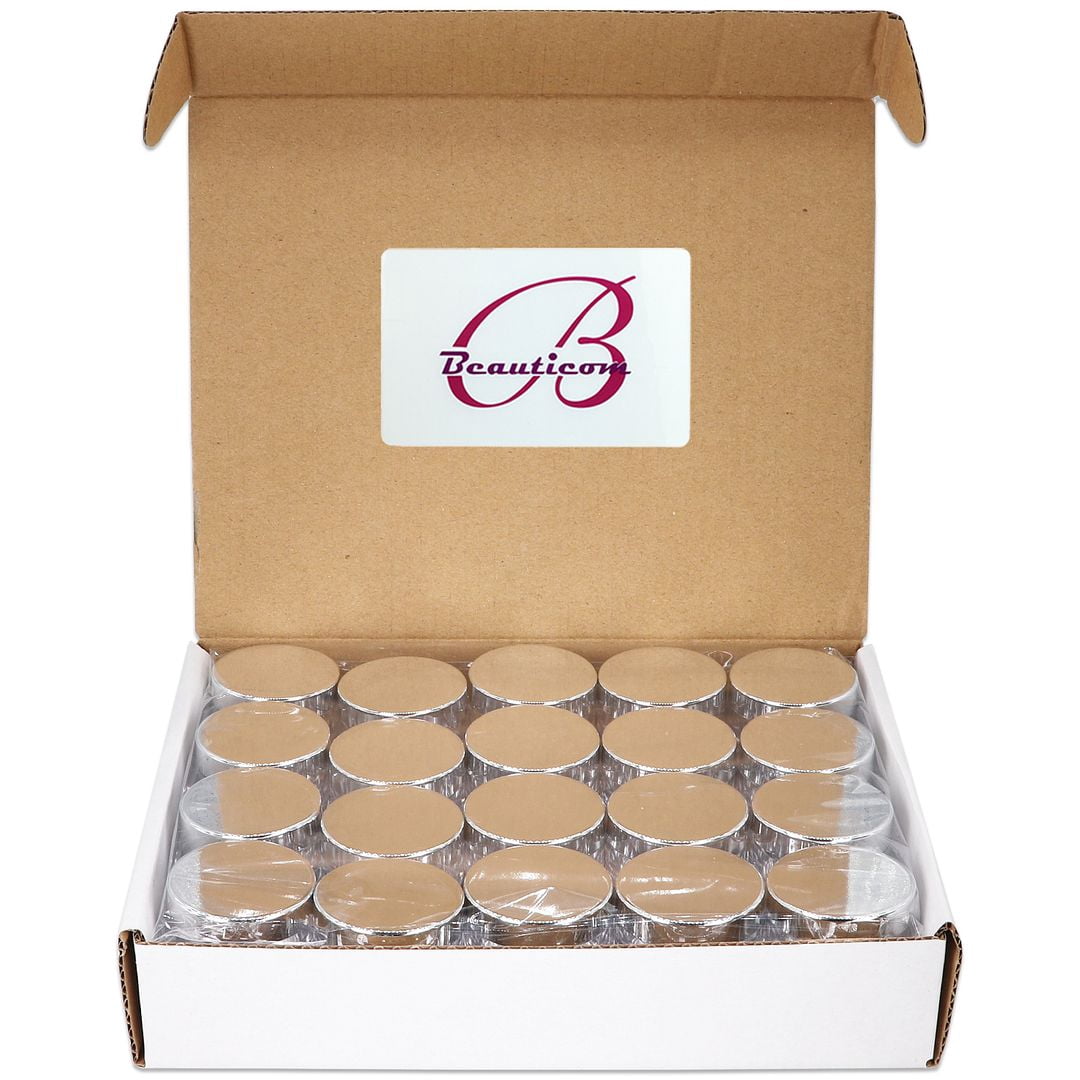 Beauticom 10 Grams/10 ML (0.35 Oz) Premium Round Clear Body Leak Proof Plastic Container Jars with Silver Lids - Storage Cosmetic Lotion Creams Ointments (600 Pieces Jars + Lids, Silver)