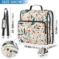 thumbnail image 2 of FORMRS Zipper Binder with Shoulder Strap 2-inch Ring 500 Sheet Capacity File Bag, Beige Whimsical Leaves, 2 of 5