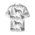 thumbnail image 3 of Daiia German Shepherd Dog Hawaiian Shirt for Men Gentle Cotton Regular Short Sleeve Casual-Medium, 3 of 9