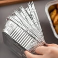 thumbnail image 4 of 20pcs Stackable Baking Trays for Air Fryers Use Square Aluminum Foil Containers, 4 of 14