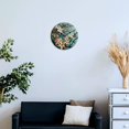 thumbnail image 4 of Silent Wall Clock 40cm/15.75in Round Wall Clock Plumeria Flowers Hanging Clock for Home Living Room Bedroom Kitchen Non Ticking Battery Operated Living Room Mute Clock, 4 of 5