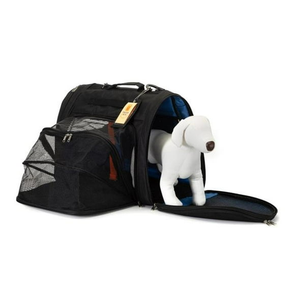 Prefer Pets 358XP-BK 17 x 12 x 10 in. Hideaway Expandable Backpack Pet Carrier, Black