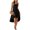 Black-L, variant on Casual Women High Low Hem Dress Elegant Sleeveless A-Line Flared Dress Party Cocktail Dress