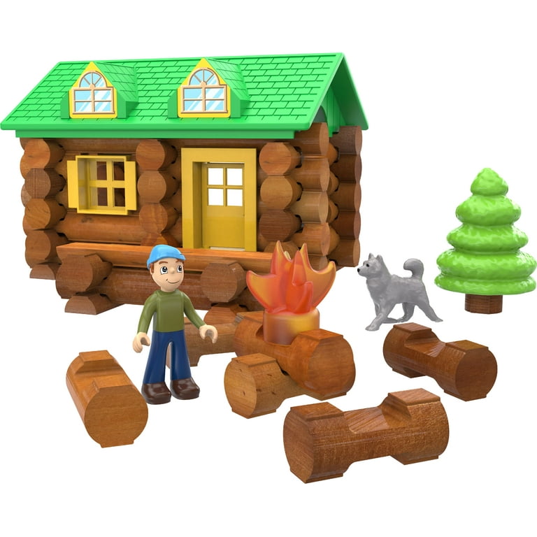 LINCOLN LOGS On the Trail Real Wood Logs 59 parts Ages 3 and up