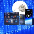 thumbnail image 1 of Home Decor Qwtwty LED Colorful Leather Curtain Lights, Christmas Wedding Decoration USB Bluetooth APP Control, RGB Curtain String on Clearance, 1 of 9