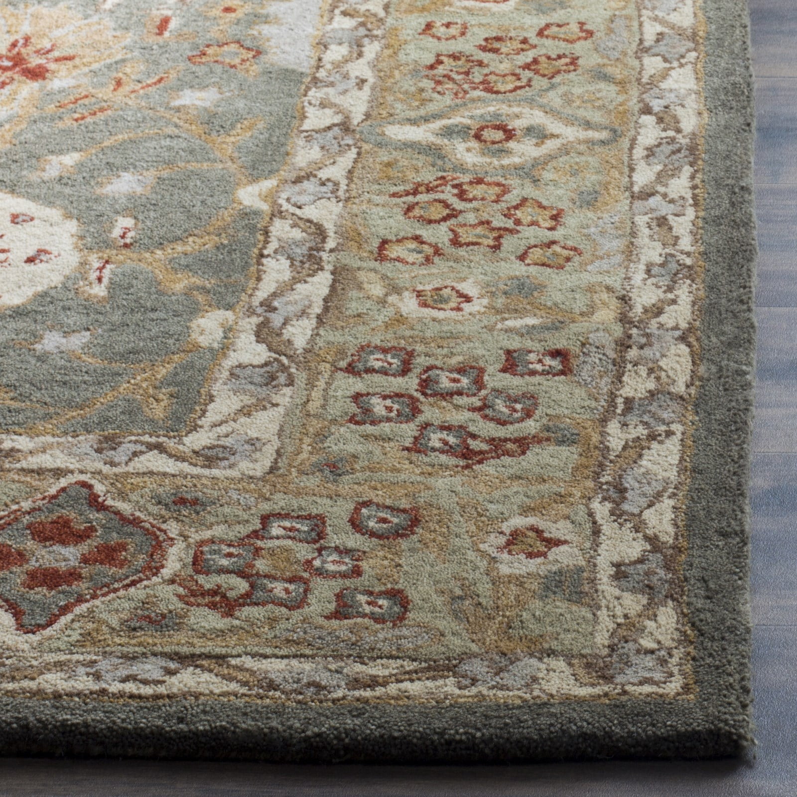 SAFAVIEH Anatolia Trinity Floral Wool Area Rug, Brown/Ivory, 2' x 3'