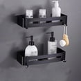 thumbnail image 2 of Yuarrent Estante de esquina para baño, estante de cosméticos montado en la pared, organizador de drenaje de aleación de aluminio, soporte de Juegos de accesorios de baño Tipo 5 Yuarrent HA059992-05B, 2 of 5