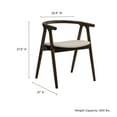 thumbnail image 3 of Side Dining Chair, White, Faux Leather, Wood, Bar Pub Cafe Bistro Dining Kitchen Hospitality Restaurant, Modern Contemporary, HB37944, 3 of 9