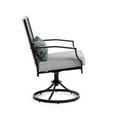 thumbnail image 4 of Afuera Living 2-Piece Outdoor Black Metal Swivel Dining Chairs, 4 of 11