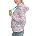 thumbnail image 2 of Picia Llama Unicorn and Rainbow Pattern Casual Women's Hoodie, Hooded Sweatshirt with Kangaroo Pocket, Comfortable Pullover with Eye-catching Drawstrings-X-Large, 2 of 7