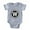 Heather Gray, variant on - Monogram Medallion W - Cute Infant Baby Football Bodysuit