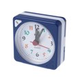 thumbnail image 1 of RUNROTOO Blue Portable Square Clock for Time Display Made of Plastic and Quartz Ideal Mini Size, 1 of 3