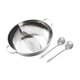 thumbnail image 1 of Shabu Shabu Divisor Olla caliente Olla caliente Utensilios de cocina Olla de sopa de con tapa de vidrio para acampar Viajes Fiesta Cocina con cuchara perfecl ollas calientes divididas, 1 of 8