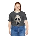 thumbnail image 4 of Halloween Aged Ghostface Mask Short Sleeve T-Shirt - Vintage Horror Icon, 4 of 6