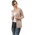 thumbnail image 4 of Cielo Women & Plus Open Front Drape Classic Knit Cardigan With Pockets, 4 of 5