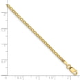 thumbnail image 5 of Real 14kt Yellow Gold 1.8mm Lightweight Flat Bismark Chain Chain Bracelet; 7 inch; for Adults and Teens; for Women and Men, 5 of 5