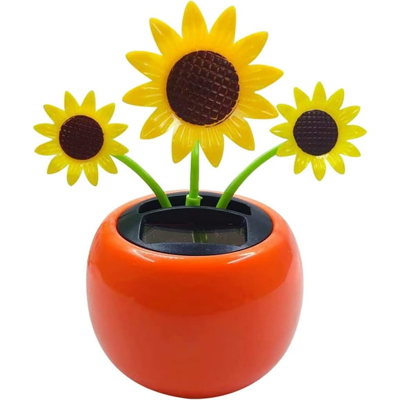 Solar Dancing Flower, Solar Swinging Figures Solar Powered Dancing Flower Toy Gift for Car Dashboard Decoration, Eco-Friendly Bobblehead Solar Dancing Flowers in Colorful Pots (B)
