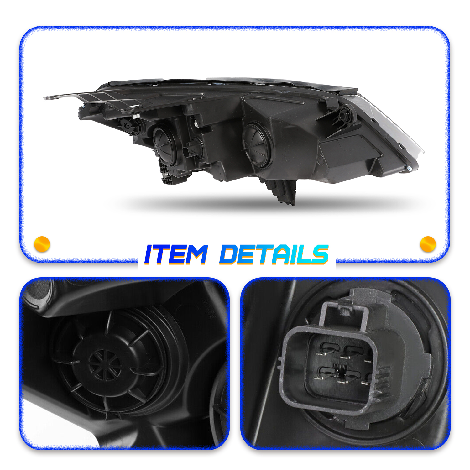 Headlights For 2013-2017 Chevy Chevrolet Traverse Left Driver Side Headlamps