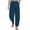 #0365-Blue, variant on Womens Pants Elastic Waist Drawstring Harem Pants Plain Womens Pants Relaxed Fit Beach Wear Lightweight Womens Bottoms