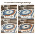 thumbnail image 7 of ODIKA 8'x10' Washable Area Rug Non-Shedding, Easy Care, Entrance Abstract Vinyl Record Inspired Concentric Entryway Circle for King Size Bedroom Under Bed, Master Suite, 7 of 7
