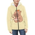 thumbnail image 2 of DISNIMO Capybara Hoodies for Girls Heart Zip Up Hoodie Kids Zipper Sweatshirt Hoodie Jacket for Boys Hooded Sweatshirts 8-10 Children'S Zip Hoodies Girls Preppy Clothes Fall Jackets Girls Casual, 2 of 7