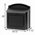 thumbnail image 3 of Whitehall Locking Wall Mounted Mailbox, Black, 3 of 3