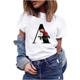 thumbnail image 1 of Gibobby Playera de Manga Corta con Cuello Redondo Round Casual Fashion Short-Sleeved T Shirt Top Neck Women's Blouse(Blanco,XL), 1 of 4